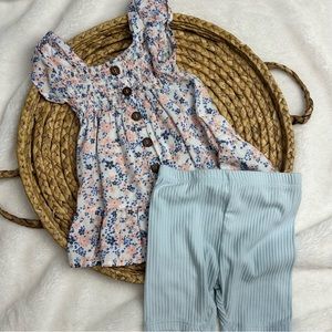 4T NWOT 2pc Set with Biker Shorts & Top